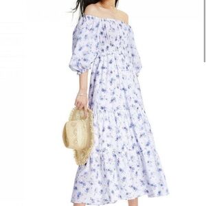Love Shack Fancy x Target 100% Cotton White Floral Maxi Dress